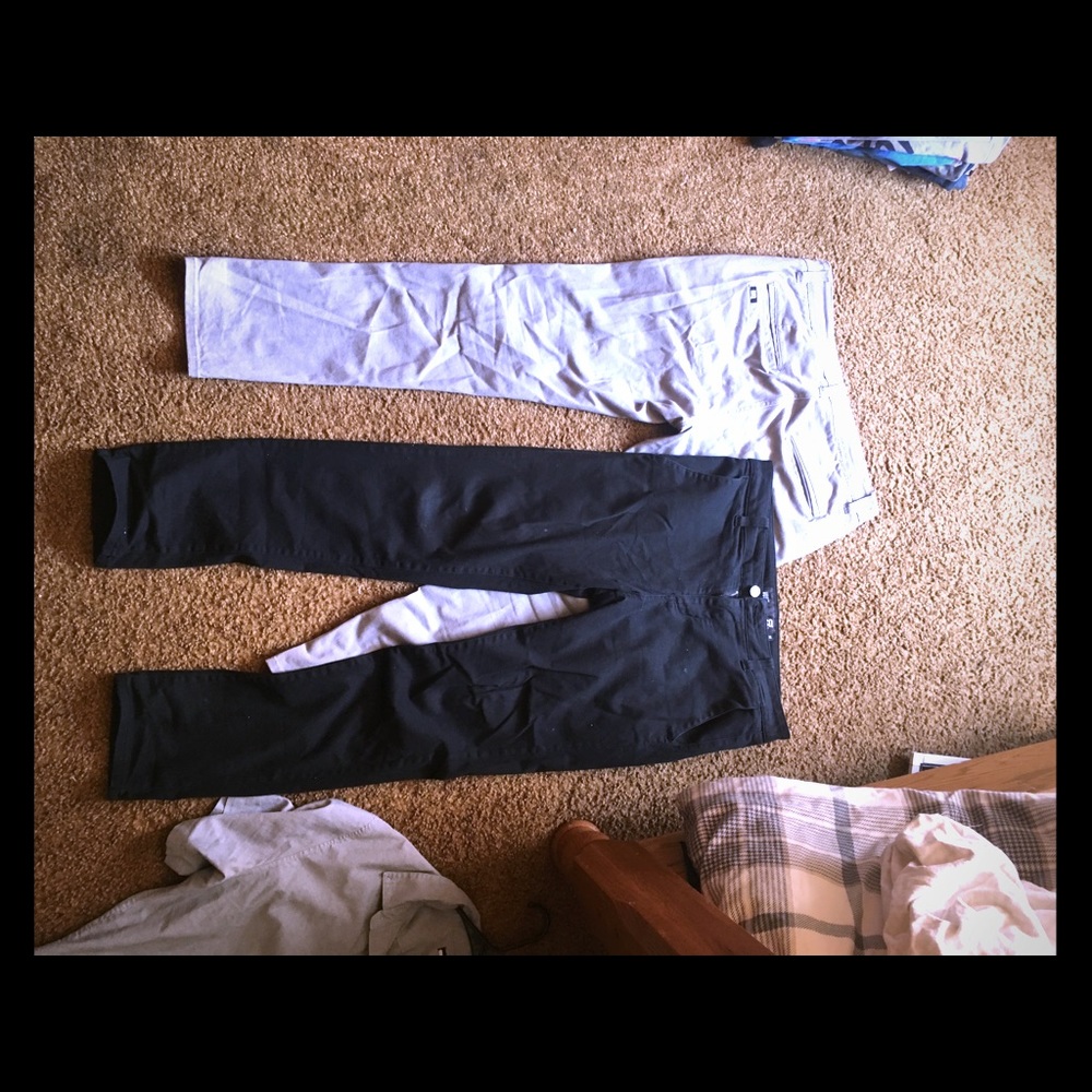 Black and grey pants